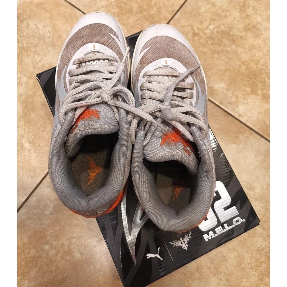 Puma MB.02 JR Platinum Gray Ultra Orange Size 7 Style 378358-02 come in box